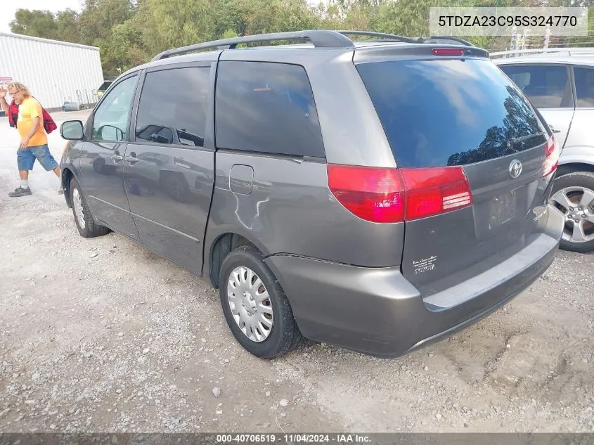 2005 Toyota Sienna Le VIN: 5TDZA23C95S324770 Lot: 40706519