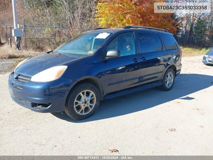 2005 Toyota Sienna Le VIN: 5TDBA23C35S033358 Lot: 40713412