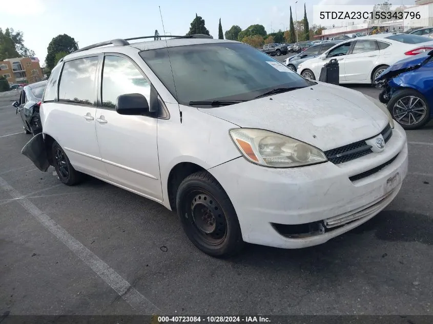 2005 Toyota Sienna Le VIN: 5TDZA23C15S343796 Lot: 40723084