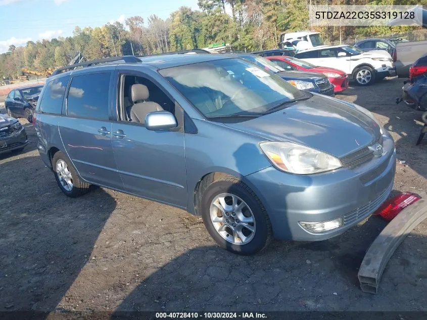 2005 Toyota Sienna Xle VIN: 5TDZA22C35S319128 Lot: 40728410