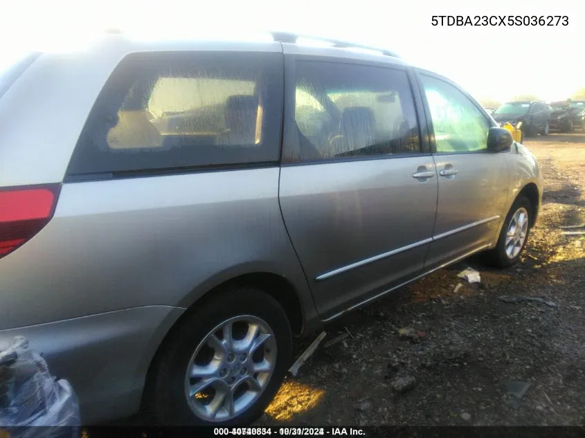 2005 Toyota Sienna Le VIN: 5TDBA23CX5S036273 Lot: 40740834