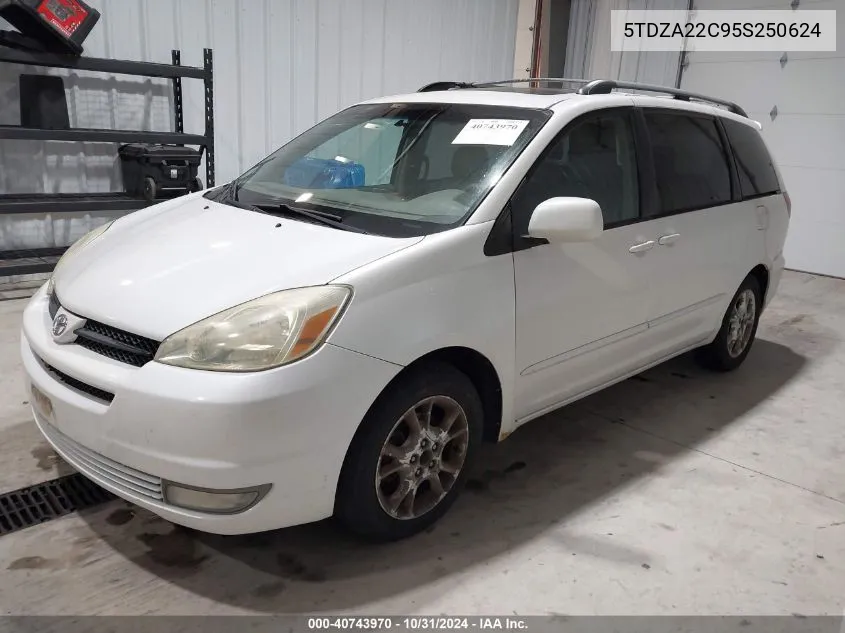 2005 Toyota Sienna Xle VIN: 5TDZA22C95S250624 Lot: 40743970