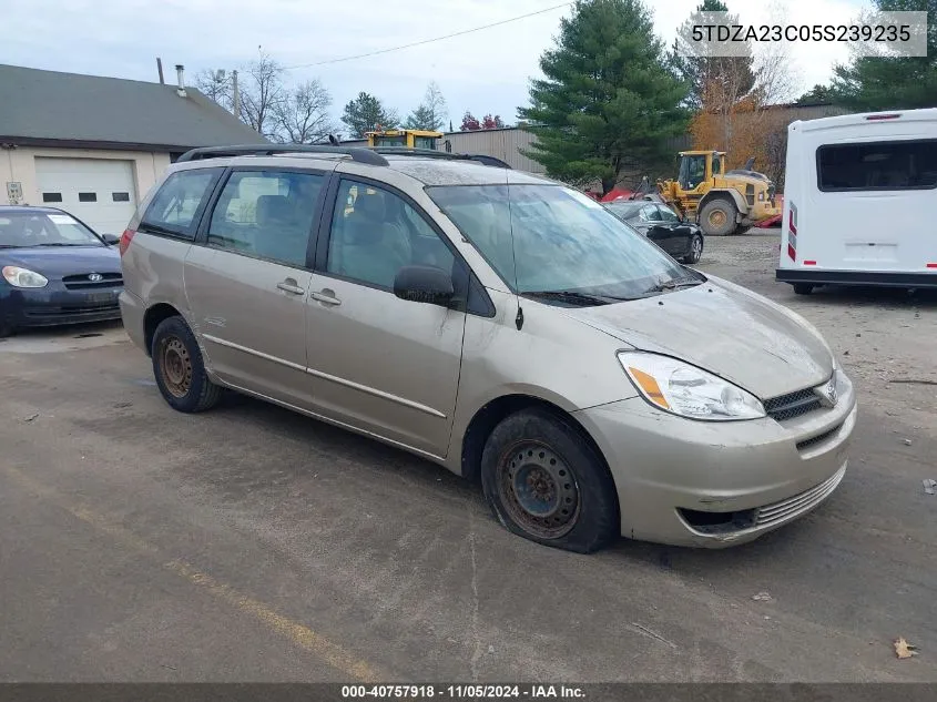 2005 Toyota Sienna Ce VIN: 5TDZA23C05S239235 Lot: 40757918