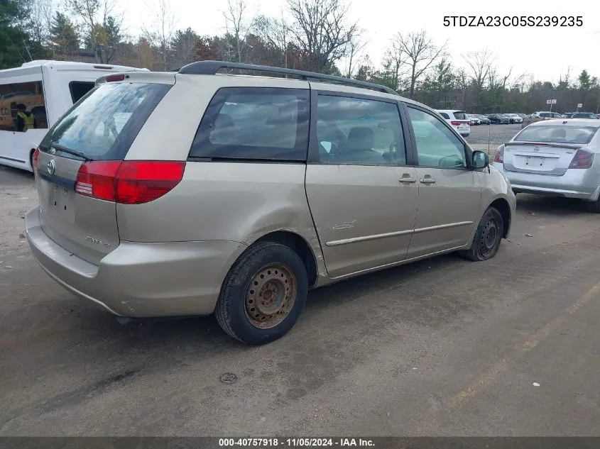 2005 Toyota Sienna Ce VIN: 5TDZA23C05S239235 Lot: 40757918