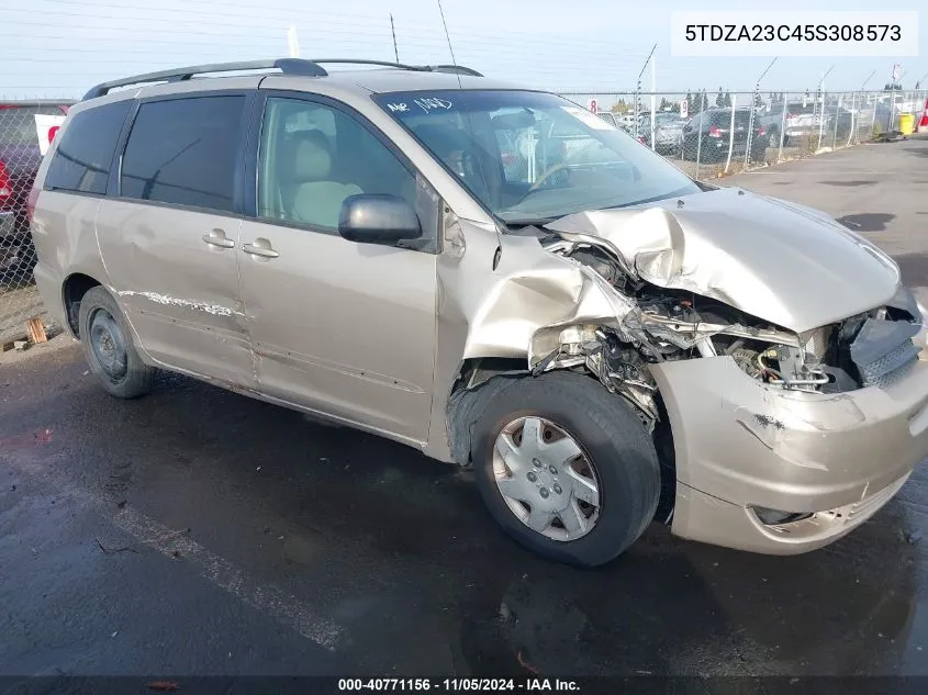 2005 Toyota Sienna Le VIN: 5TDZA23C45S308573 Lot: 40771156