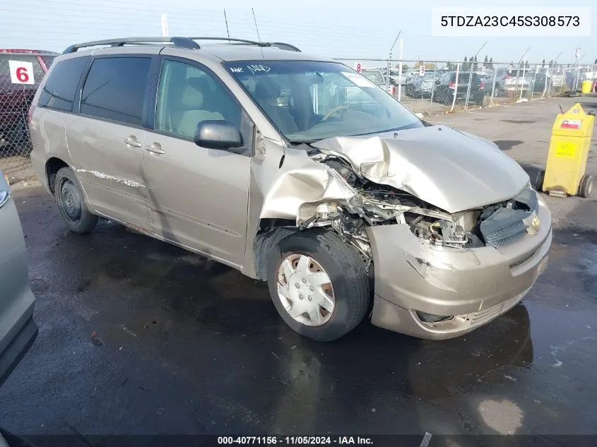 2005 Toyota Sienna Le VIN: 5TDZA23C45S308573 Lot: 40771156