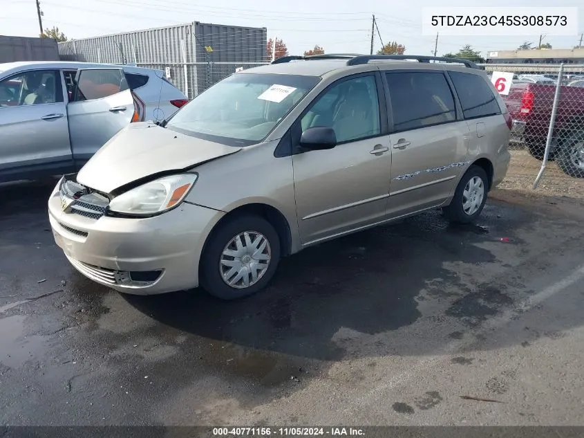 2005 Toyota Sienna Le VIN: 5TDZA23C45S308573 Lot: 40771156