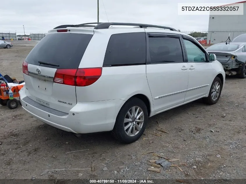 2005 Toyota Sienna Xle Limited VIN: 5TDZA22C55S332057 Lot: 40799150