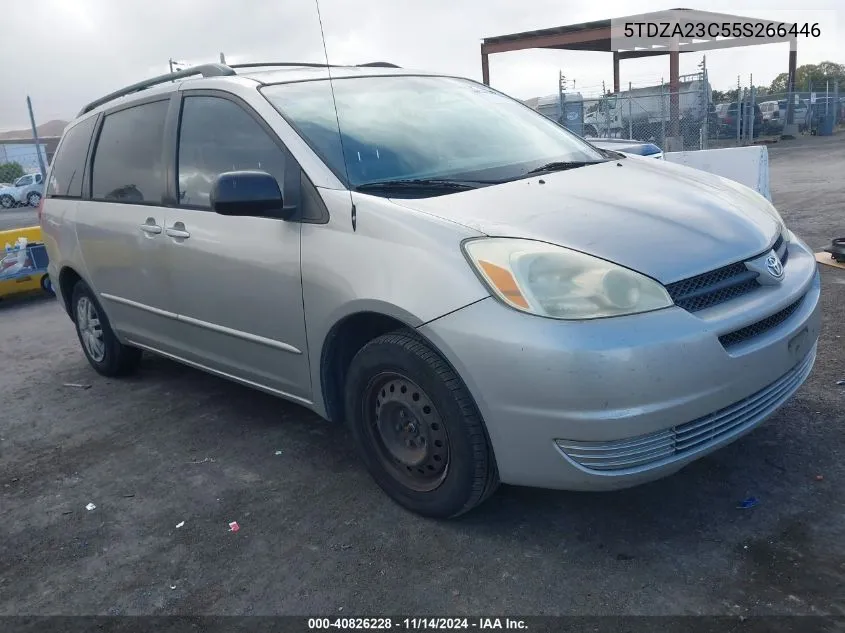 2005 Toyota Sienna Ce VIN: 5TDZA23C55S266446 Lot: 40826228