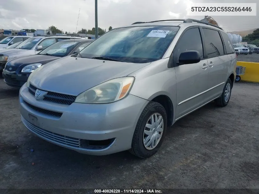 2005 Toyota Sienna Ce VIN: 5TDZA23C55S266446 Lot: 40826228