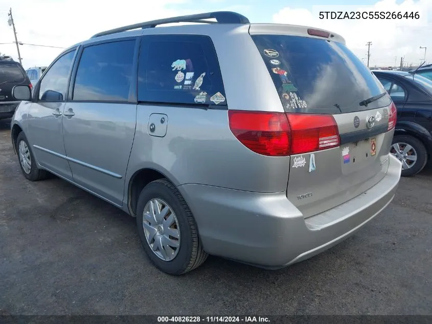 2005 Toyota Sienna Ce VIN: 5TDZA23C55S266446 Lot: 40826228