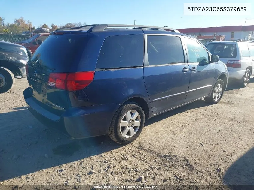 2005 Toyota Sienna Le VIN: 5TDZA23C65S379659 Lot: 40826696