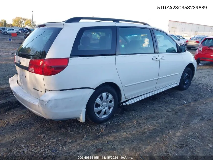 2005 Toyota Sienna Ce VIN: 5TDZA23C35S239889 Lot: 40859155