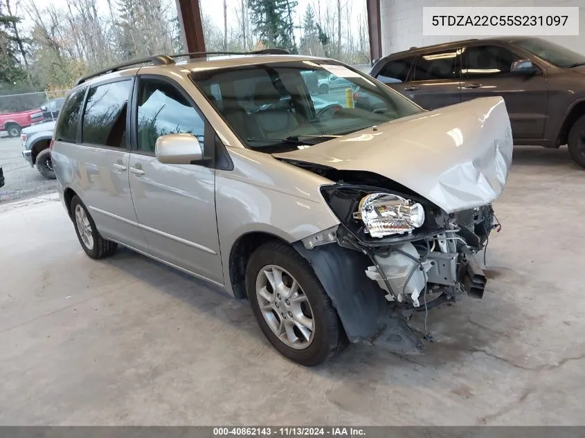 2005 Toyota Sienna Xle VIN: 5TDZA22C55S231097 Lot: 40862143