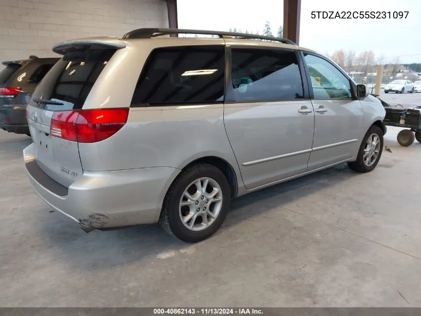 2005 Toyota Sienna Xle VIN: 5TDZA22C55S231097 Lot: 40862143