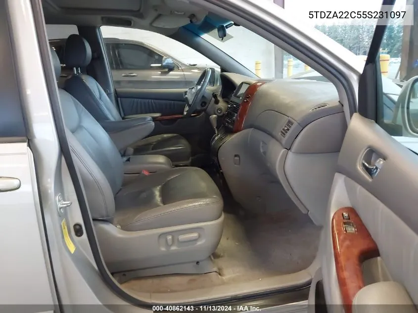 2005 Toyota Sienna Xle VIN: 5TDZA22C55S231097 Lot: 40862143