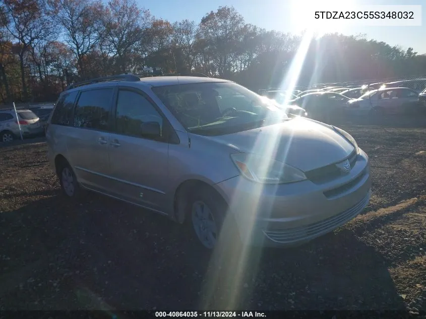 2005 Toyota Sienna Le VIN: 5TDZA23C55S348032 Lot: 40864035