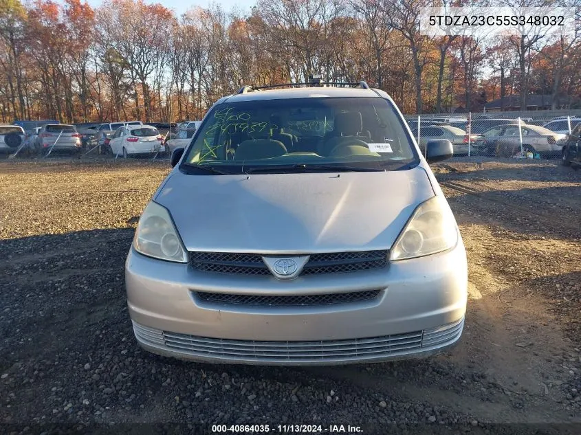 2005 Toyota Sienna Le VIN: 5TDZA23C55S348032 Lot: 40864035