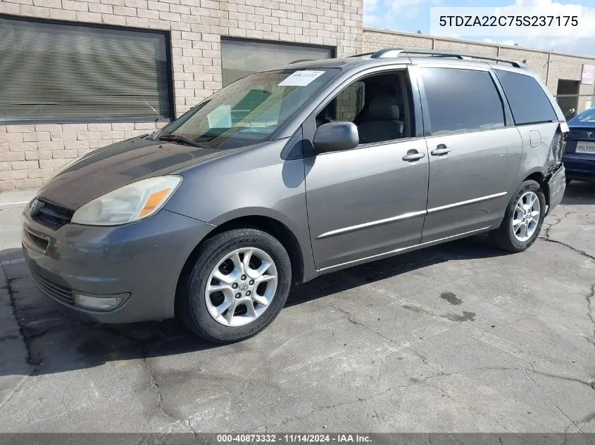 2005 Toyota Sienna Xle VIN: 5TDZA22C75S237175 Lot: 40873332