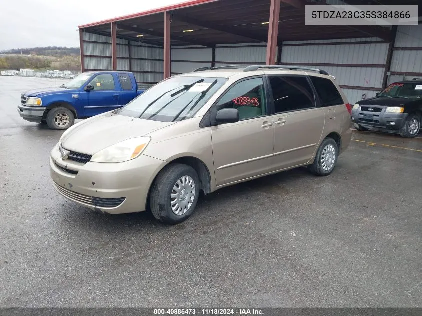 2005 Toyota Sienna Le VIN: 5TDZA23C35S384866 Lot: 40885473