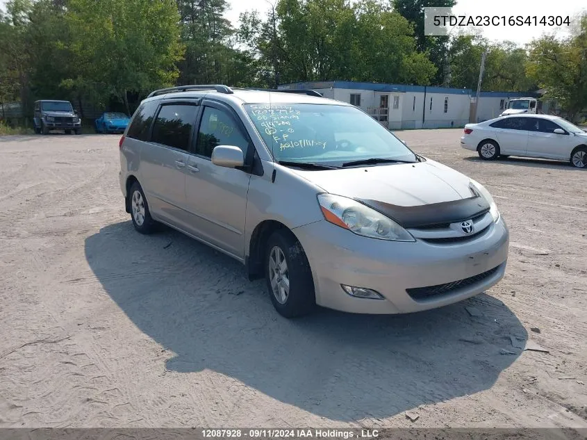 2006 Toyota Sienna Ce/Le VIN: 5TDZA23C16S414304 Lot: 12087928