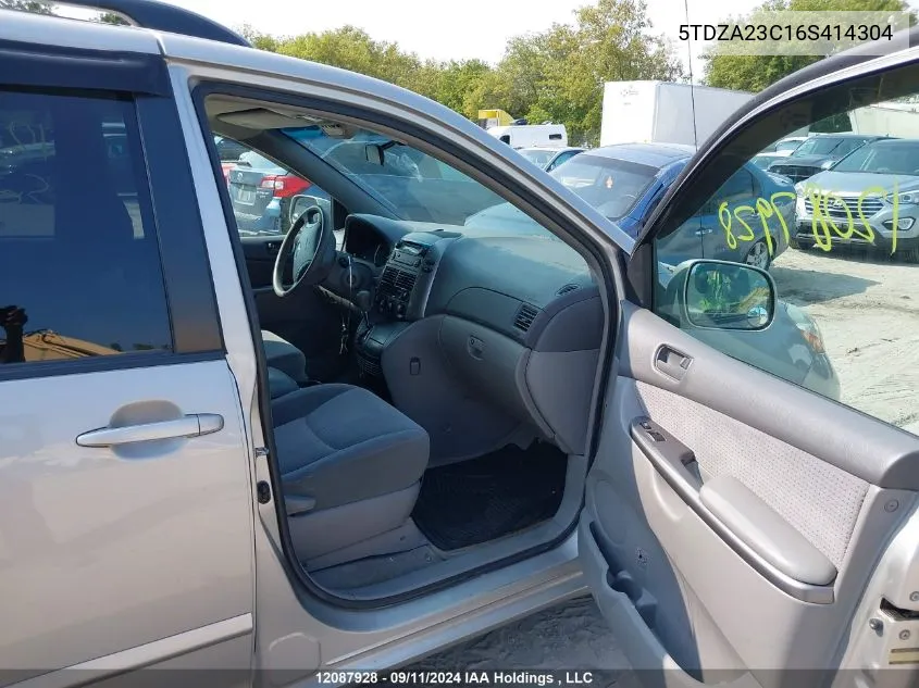 5TDZA23C16S414304 2006 Toyota Sienna Ce/Le