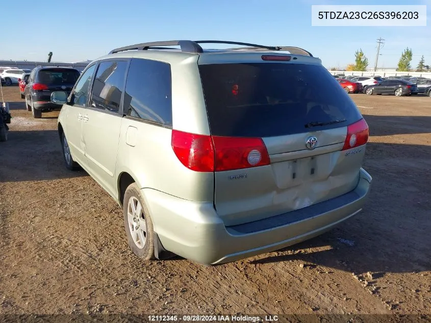 5TDZA23C26S396203 2006 Toyota Sienna Ce/Le