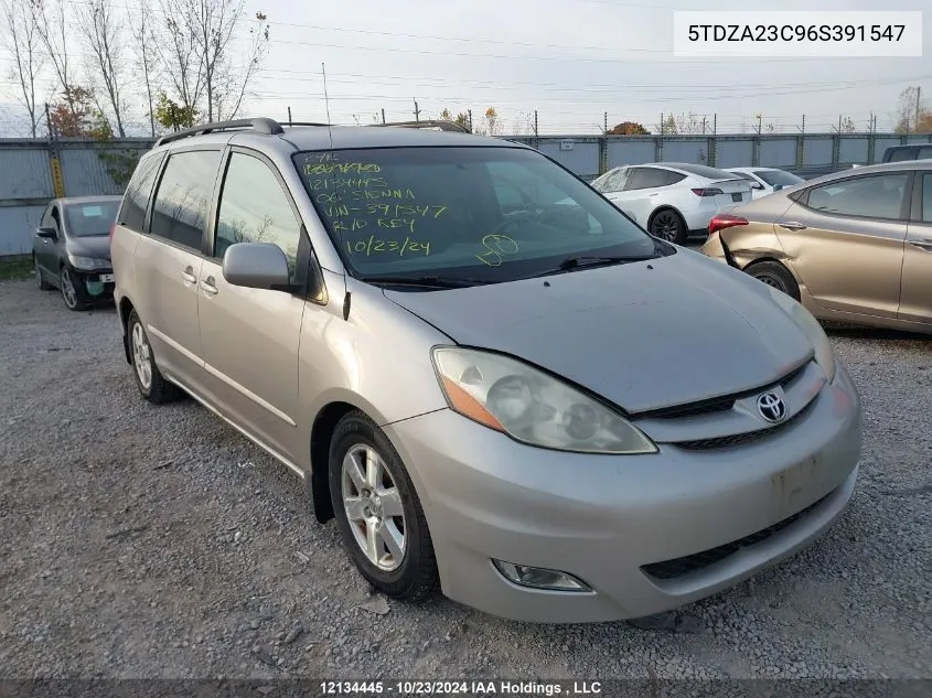 2006 Toyota Sienna VIN: 5TDZA23C96S391547 Lot: 12134445