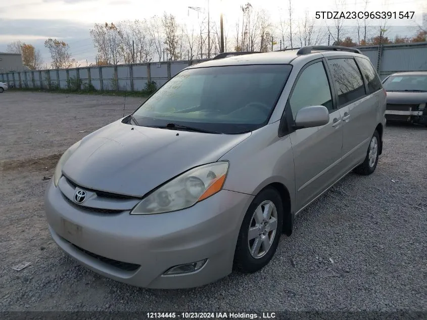 2006 Toyota Sienna VIN: 5TDZA23C96S391547 Lot: 12134445