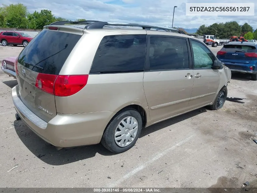 5TDZA23C56S561287 2006 Toyota Sienna Le