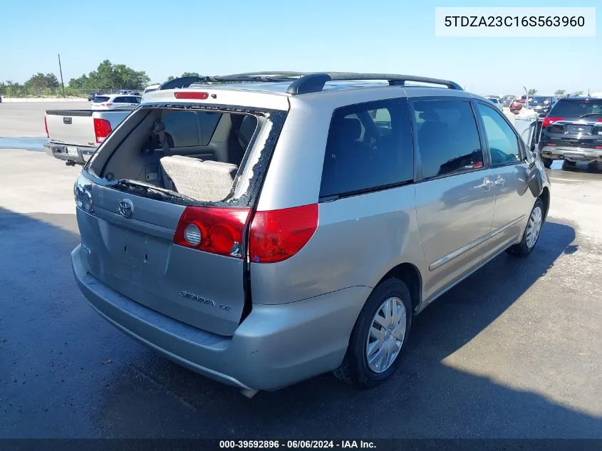 5TDZA23C16S563960 2006 Toyota Sienna Le