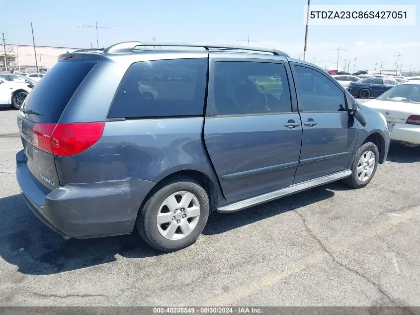 2006 Toyota Sienna Le VIN: 5TDZA23C86S427051 Lot: 40235549