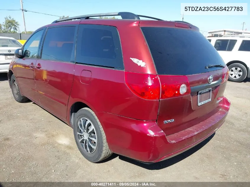 2006 Toyota Sienna Ce VIN: 5TDZA23C56S427783 Lot: 40271411