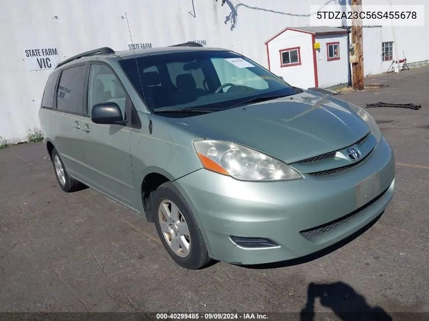 2006 Toyota Sienna Le VIN: 5TDZA23C56S455678 Lot: 40299485