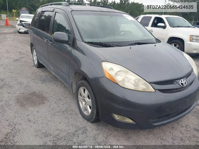 2006 Toyota Sienna Xle VIN: 5TDZA22C66S424635 Lot: 40300716