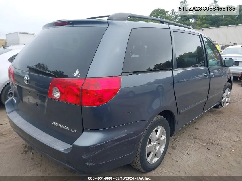 5TDZA23C06S466135 2006 Toyota Sienna Ce/Le