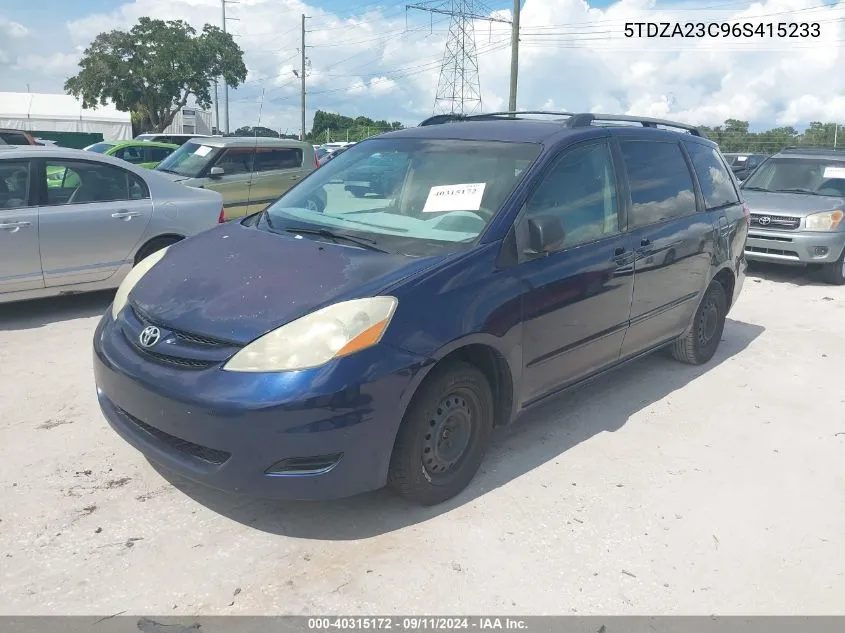 5TDZA23C96S415233 2006 Toyota Sienna Le