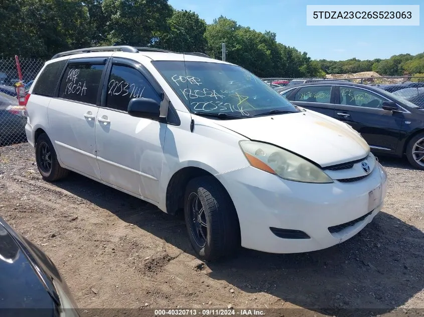 5TDZA23C26S523063 2006 Toyota Sienna Le