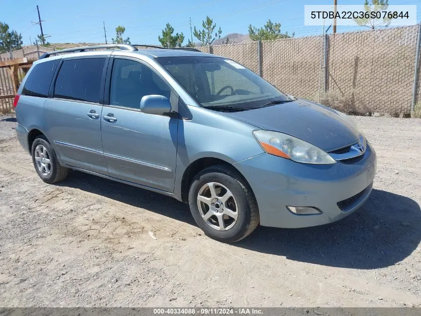 5TDBA22C36S076844 2006 Toyota Sienna Xle Limited