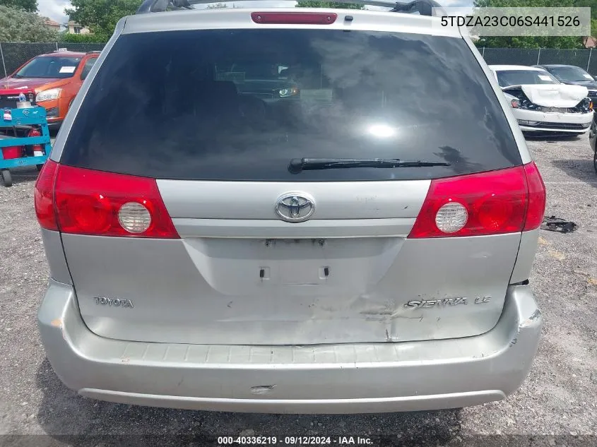 5TDZA23C06S441526 2006 Toyota Sienna Ce/Le