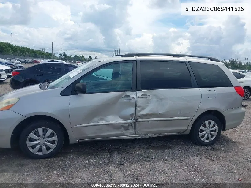 5TDZA23C06S441526 2006 Toyota Sienna Ce/Le