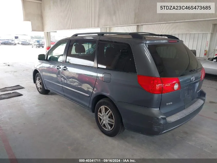 2006 Toyota Sienna Ce/Le VIN: 5TDZA23C46S473685 Lot: 40341711