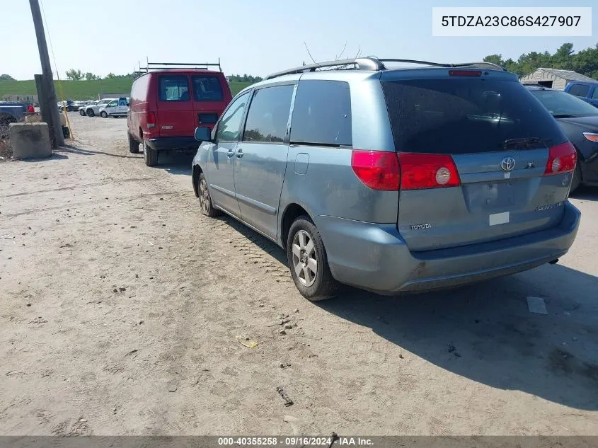 2006 Toyota Sienna Le VIN: 5TDZA23C86S427907 Lot: 40355258