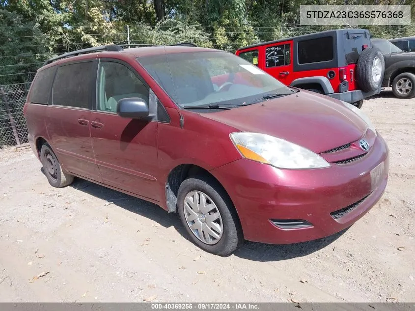 2006 Toyota Sienna Le VIN: 5TDZA23C36S576368 Lot: 40369255