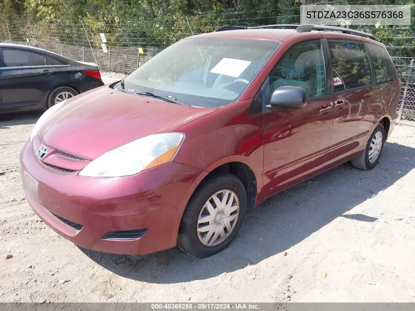 2006 Toyota Sienna Le VIN: 5TDZA23C36S576368 Lot: 40369255