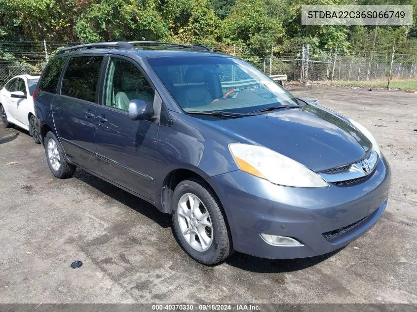 2006 Toyota Sienna Xle Limited VIN: 5TDBA22C36S066749 Lot: 40370330