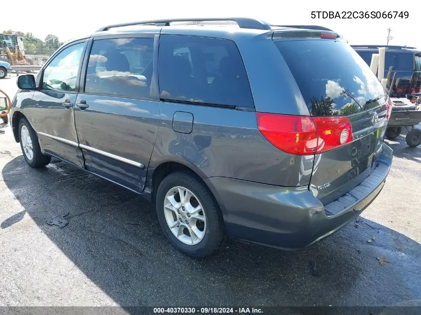 5TDBA22C36S066749 2006 Toyota Sienna Xle Limited