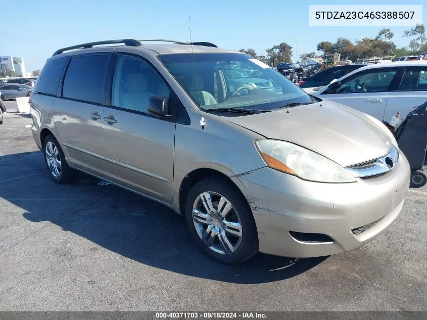 2006 Toyota Sienna Ce VIN: 5TDZA23C46S388507 Lot: 40371703