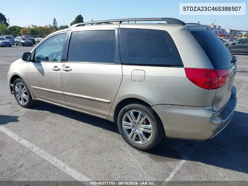 2006 Toyota Sienna Ce VIN: 5TDZA23C46S388507 Lot: 40371703