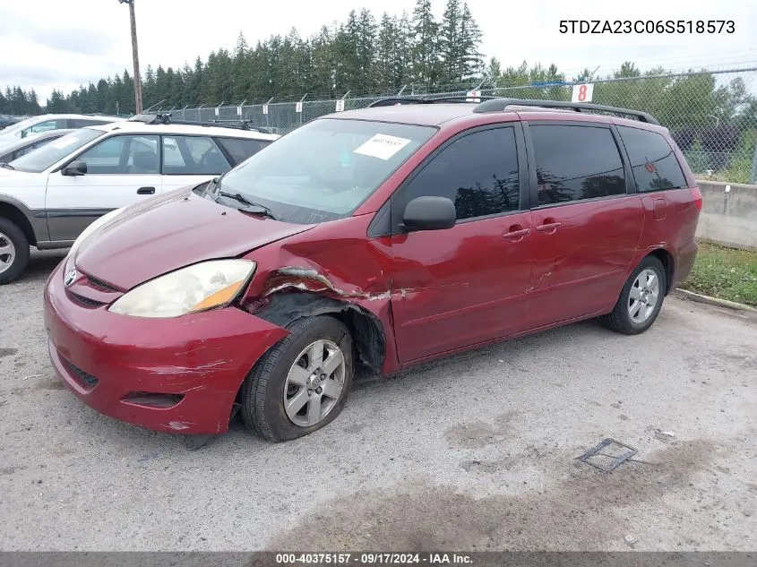 2006 Toyota Sienna Le VIN: 5TDZA23C06S518573 Lot: 40375157